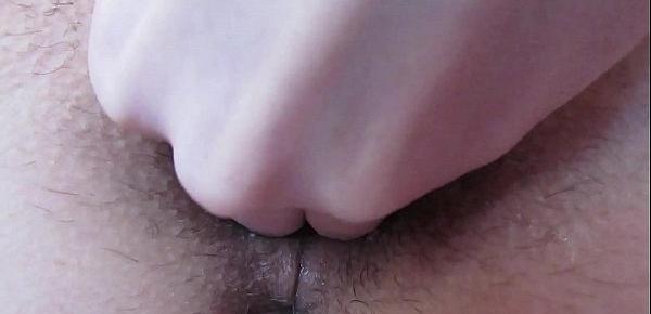  Extreme close up wet pussy fingering gaping and creampie with big erected clitoris